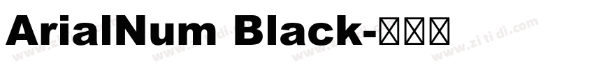 ArialNum Black字体转换